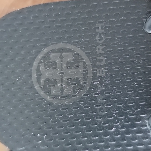 Tory Burch Black Wedge Platform Sandals Flip Flops Size 7 US - Picture 6 of 8